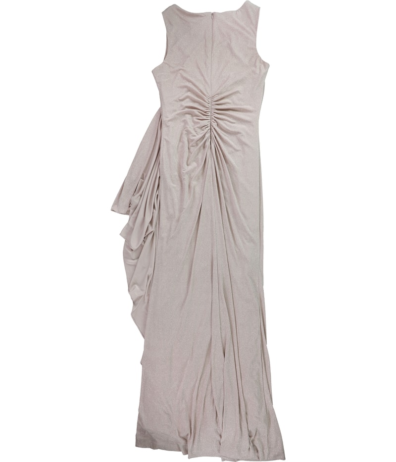 Vince Camuto Womens Ruched Glitter Gown Dress