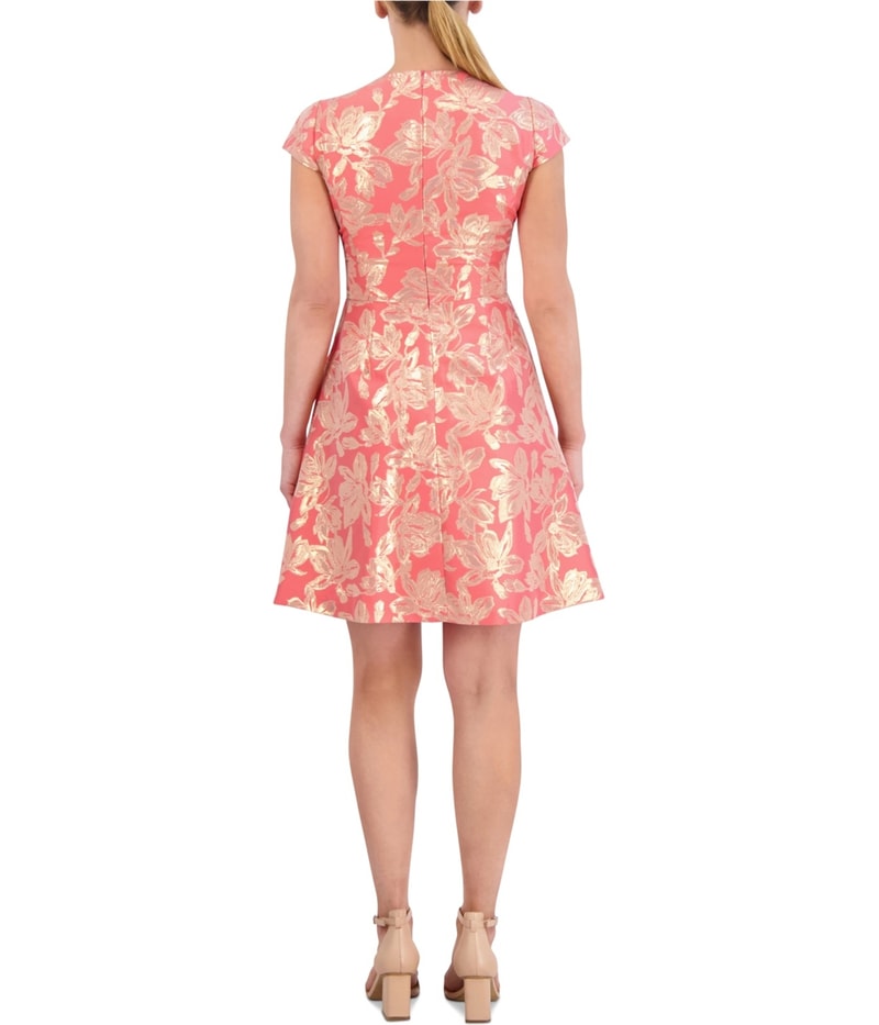Vince Camuto Womens jacquard Fit & Flare Dress