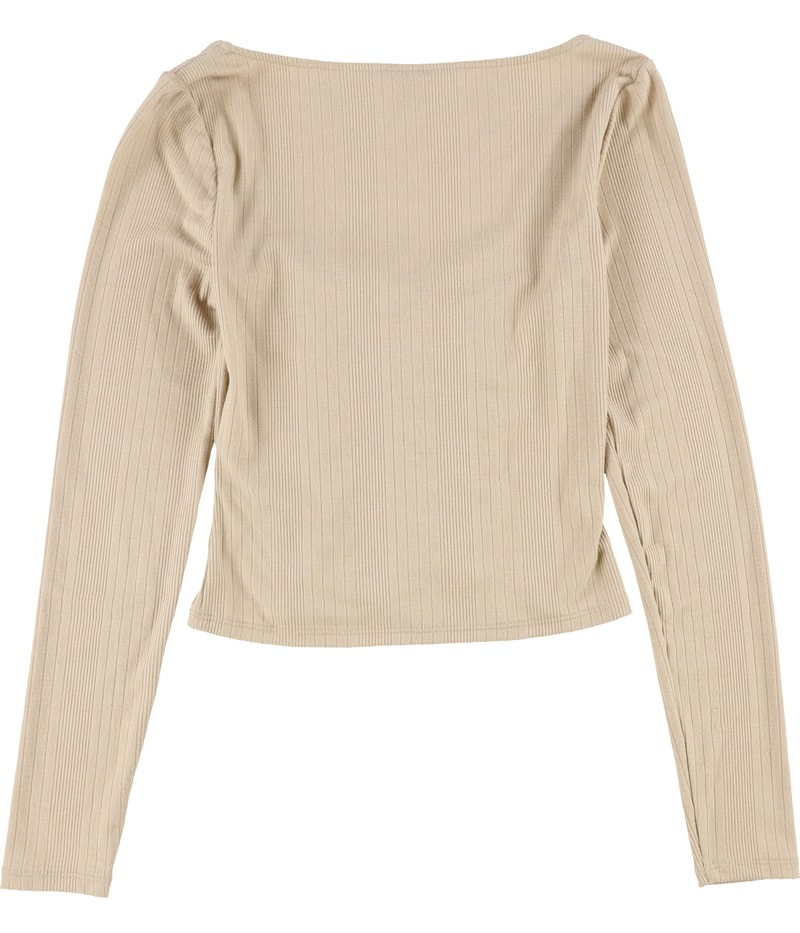 GUESS Womens Ruched Crop Top Blouse
