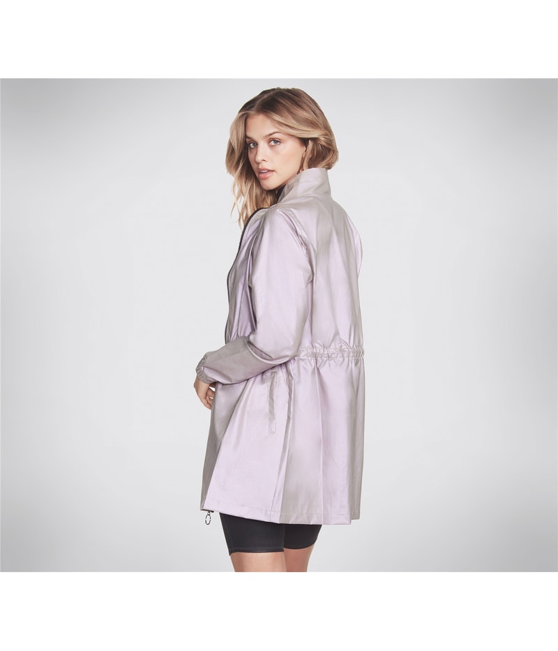 Skechers Womens Supply Iridescent Parka Coat