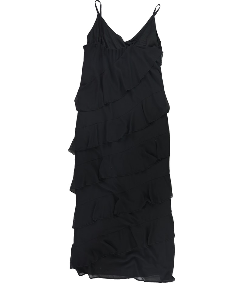 B. DARLIN Womens Solid Slit Ruffled Dress