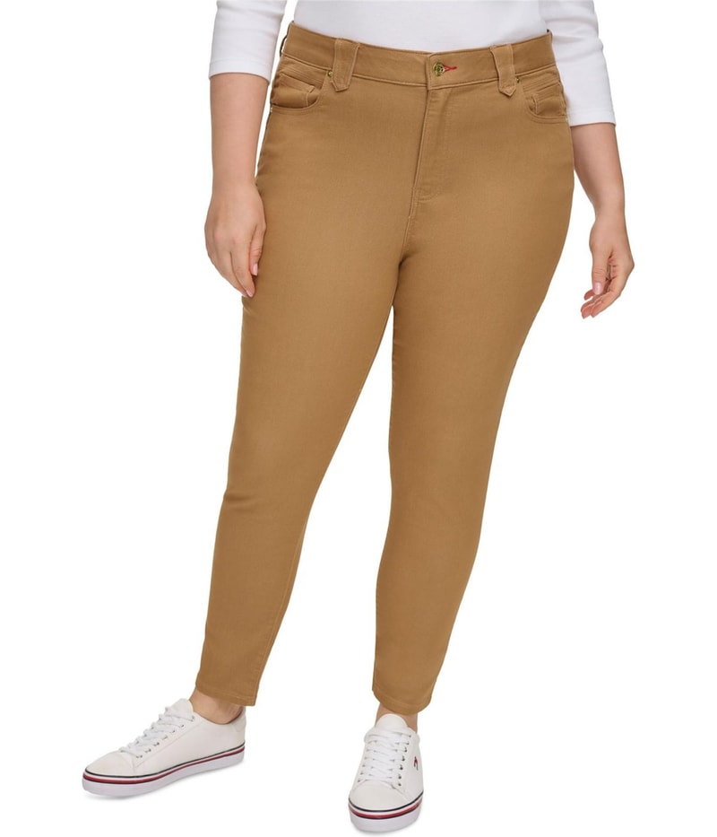 Tommy Hilfiger Womens Waverly Sateen Straight Leg Skinny Jeans
