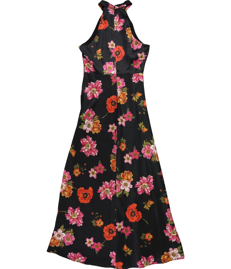 GUESS Womens Floral Print Halter Bodycon Dress