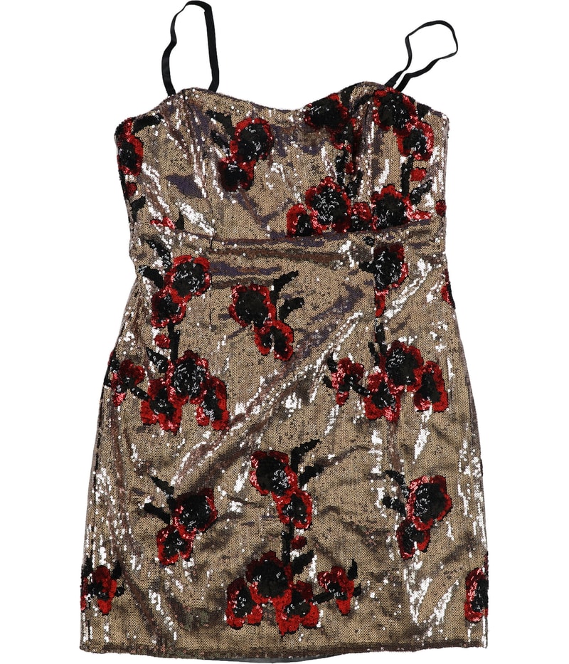 GUESS Womens Sequins Mini Bodycon Dress