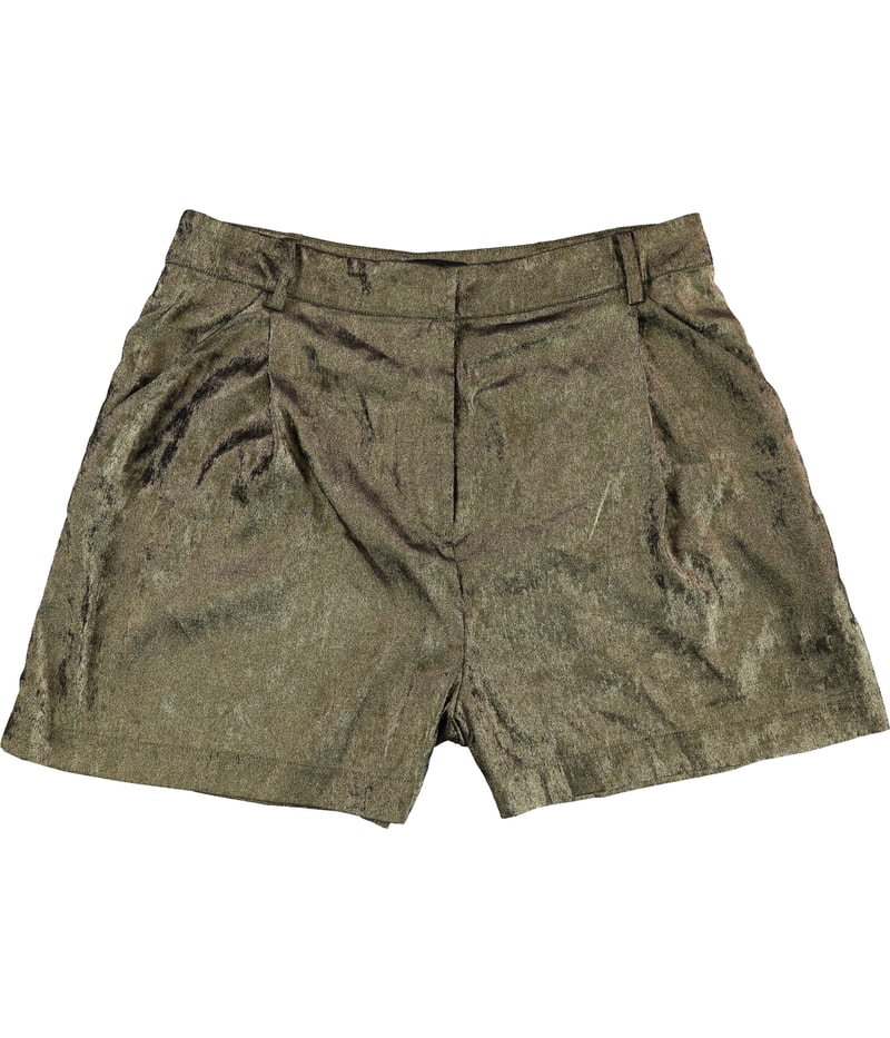 GUESS Womens Metallic Culotte Shorts