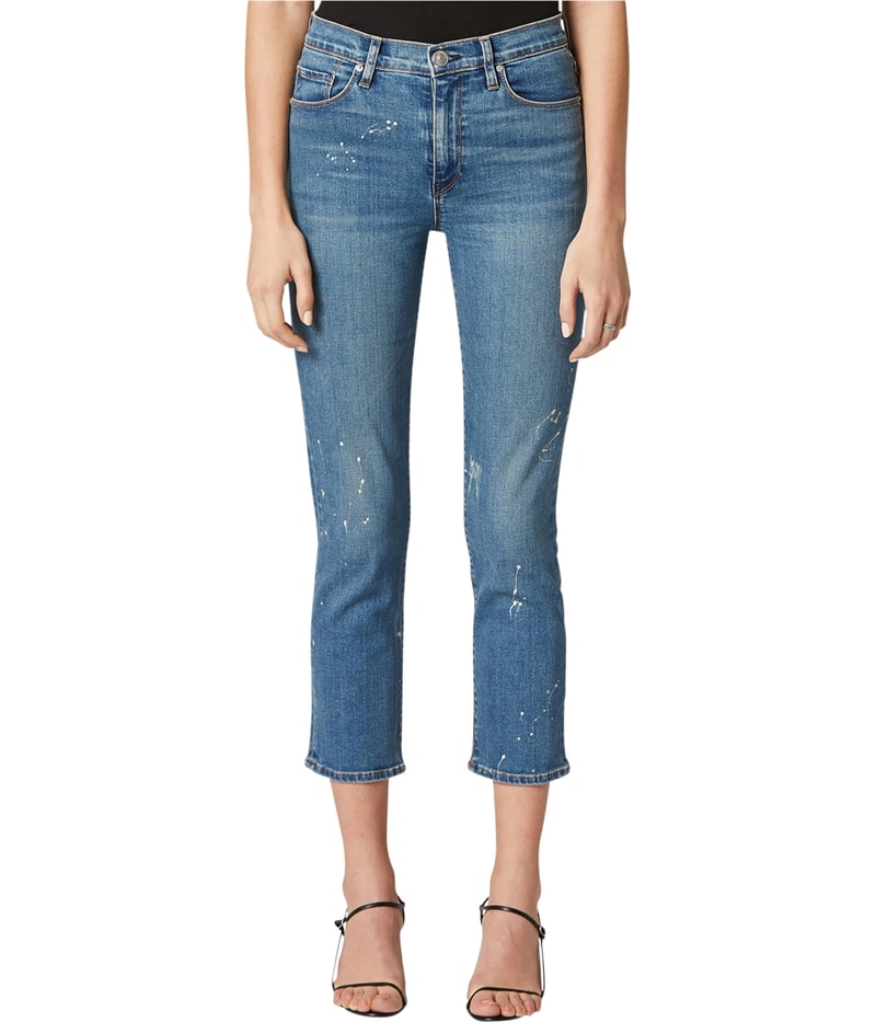 Hudson Womens Barbara Straight Leg Regular Cropped Jeans