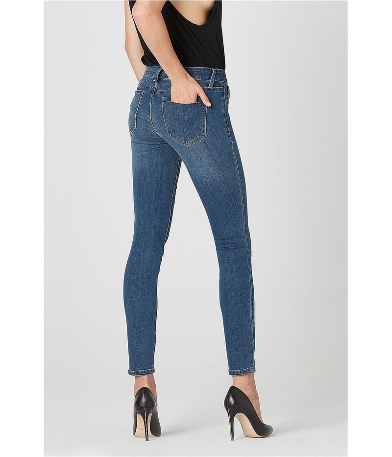 DSTLD Womens Mid-Rise Tapered Skinny Jeans