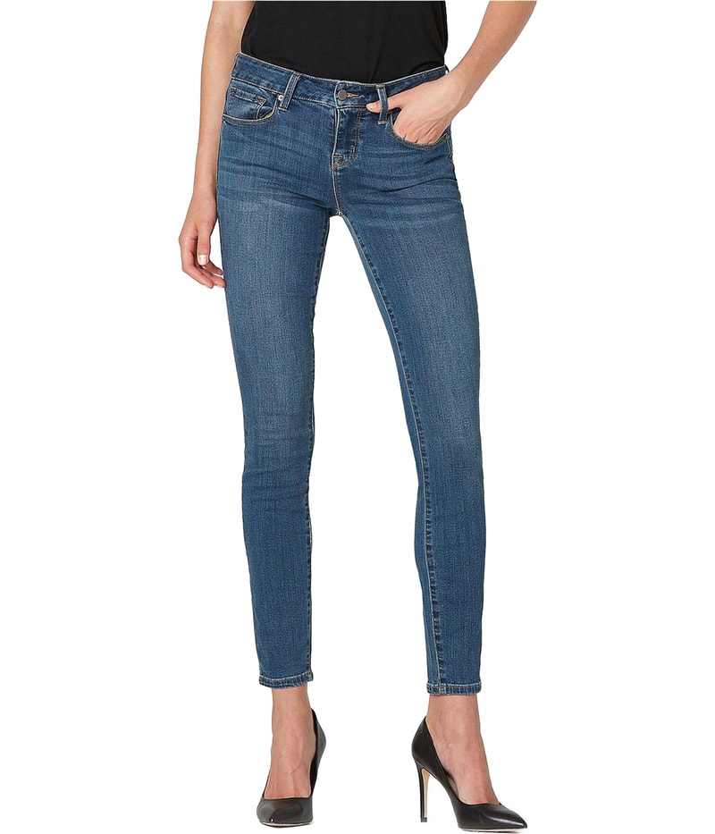 DSTLD Womens Mid-Rise Tapered Skinny Jeans