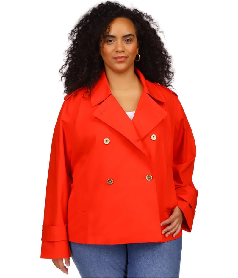 Michael Kors Womens Cropped Pea Coat