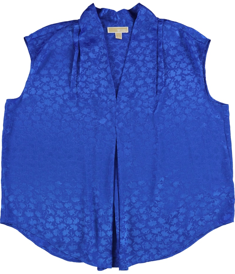 Michael Kors Womens 2-Tone Sleeveless Blouse Top