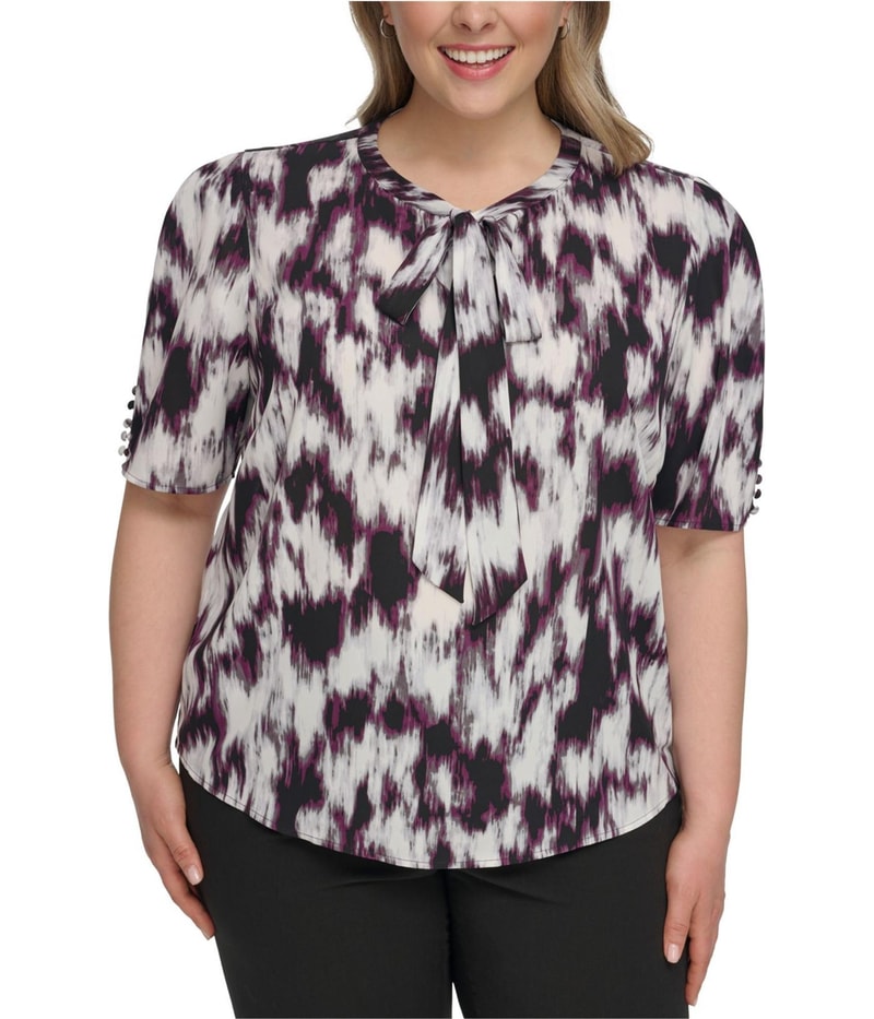 Calvin Klein Womens Printed Tunic Blouse