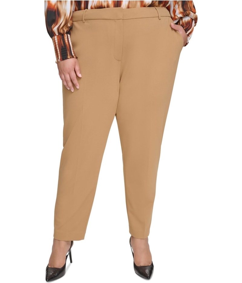 Calvin Klein Womens Ankle Straight Leg Dress Pants