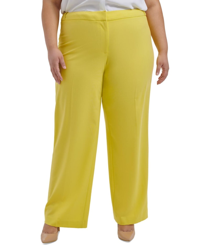 Calvin Klein Womens HighLine Straight Leg Dress Pants