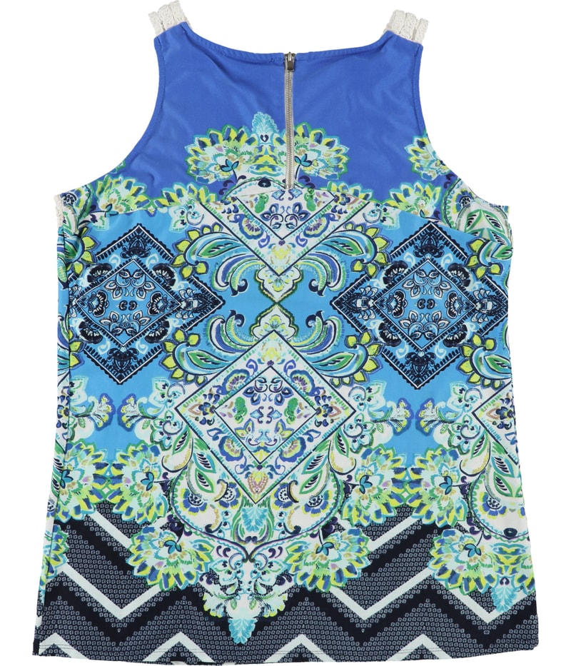 NY Collection Womens Knit Sleeveless Blouse Top