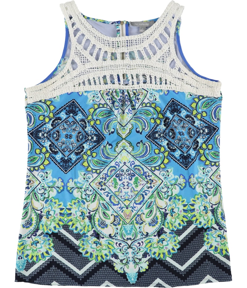 NY Collection Womens Knit Sleeveless Blouse Top