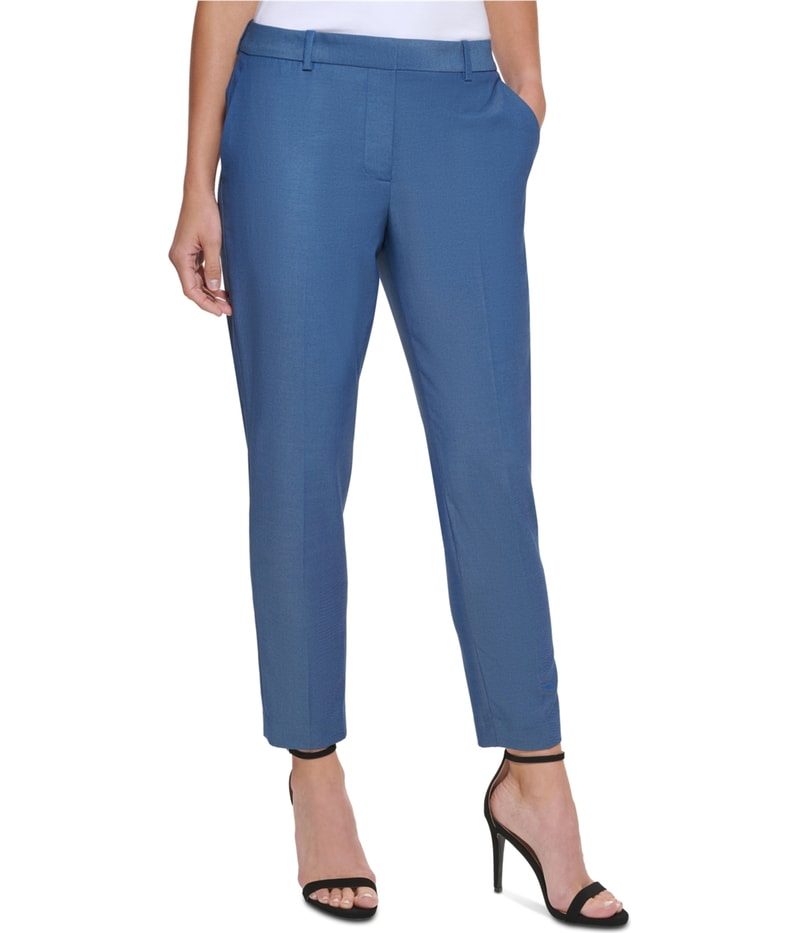 DKNY Womens Essex Straight Leg Dress Pants