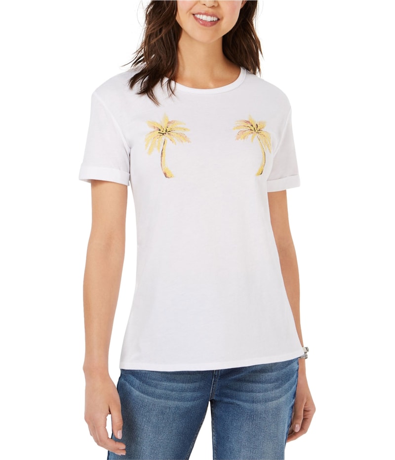 Carbon Copy Womens Palm Tree Graphic T-Shirt