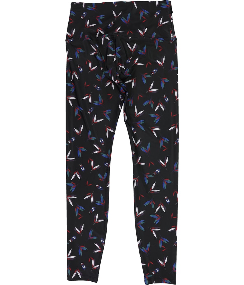 Lifestyle and Movement Womens Whirling Leaves Tapered Compression Leggings Athletic Pants