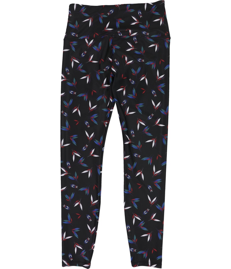 Lifestyle and Movement Womens Whirling Leaves Tapered Compression Leggings Athletic Pants