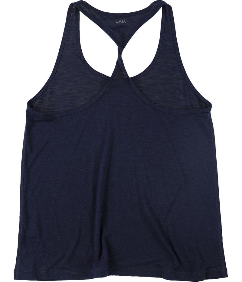 Lifestyle and Movement Womens Worthy Racerback Tank Top in Blue, image 2 of 2