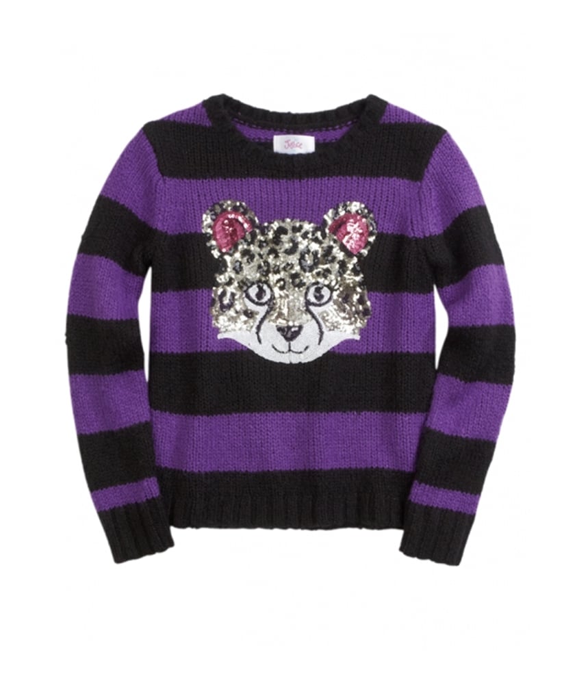 Justice Girls Striped Critter Knit Sweater - Picture 2 of 2