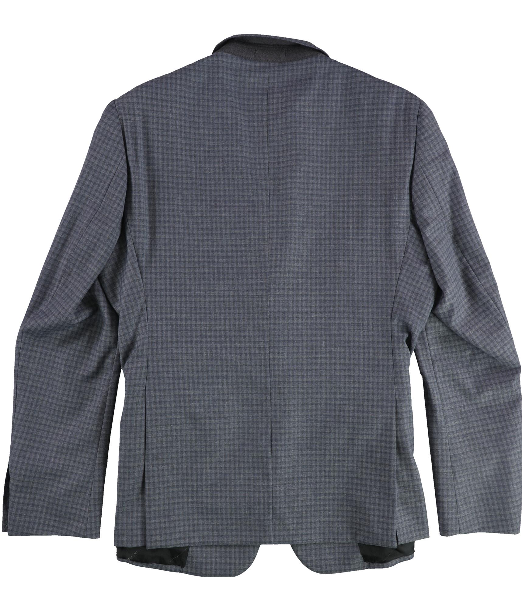 Мужской блейзер-футляр в клетку от Armani с двумя пуговицами 33090₽