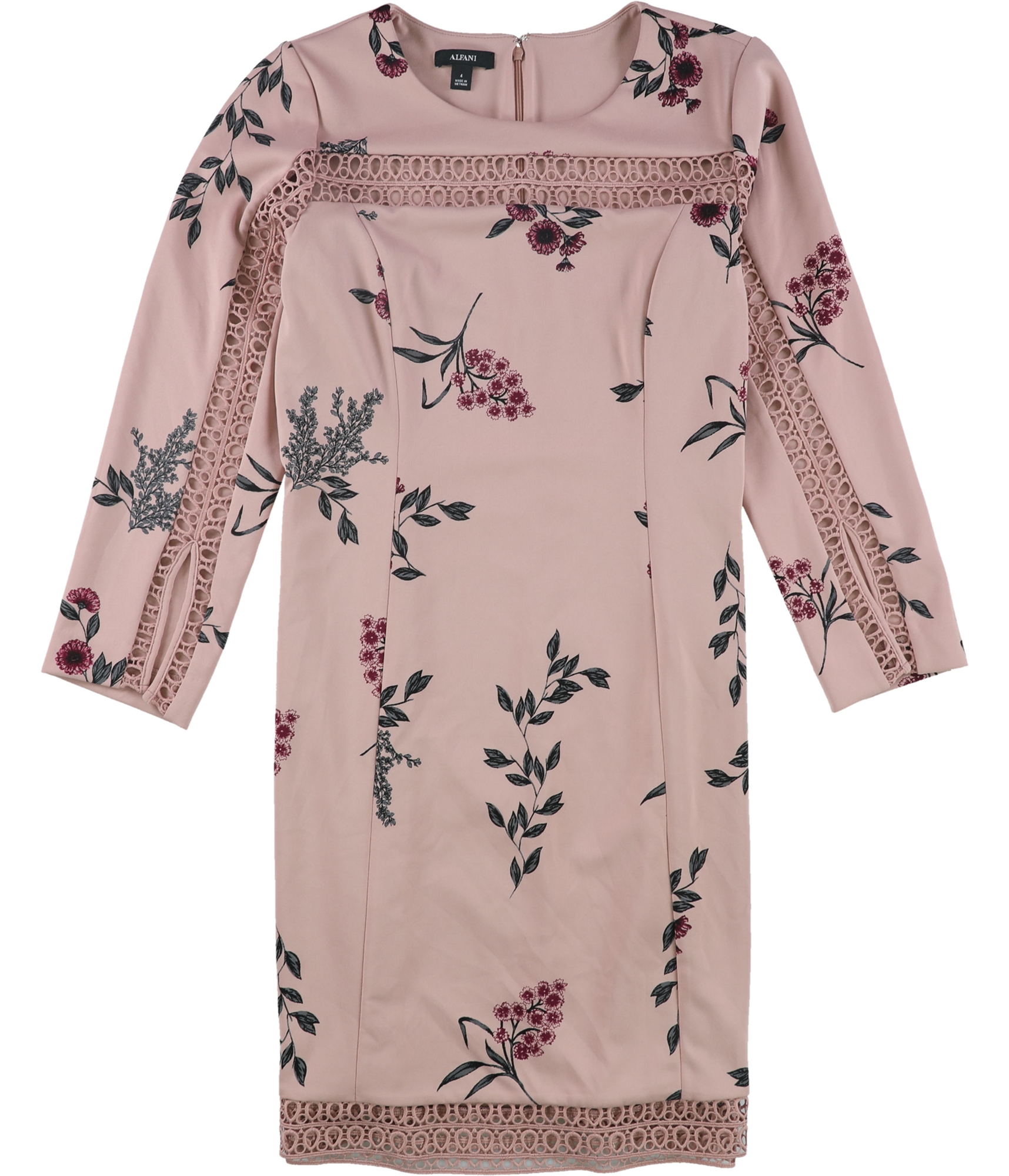 alfani lace dress Alfani Petite Illusion-Lace Shift Dress (Pink Diaphanous, 0P) at Amazon Women's Clothing store