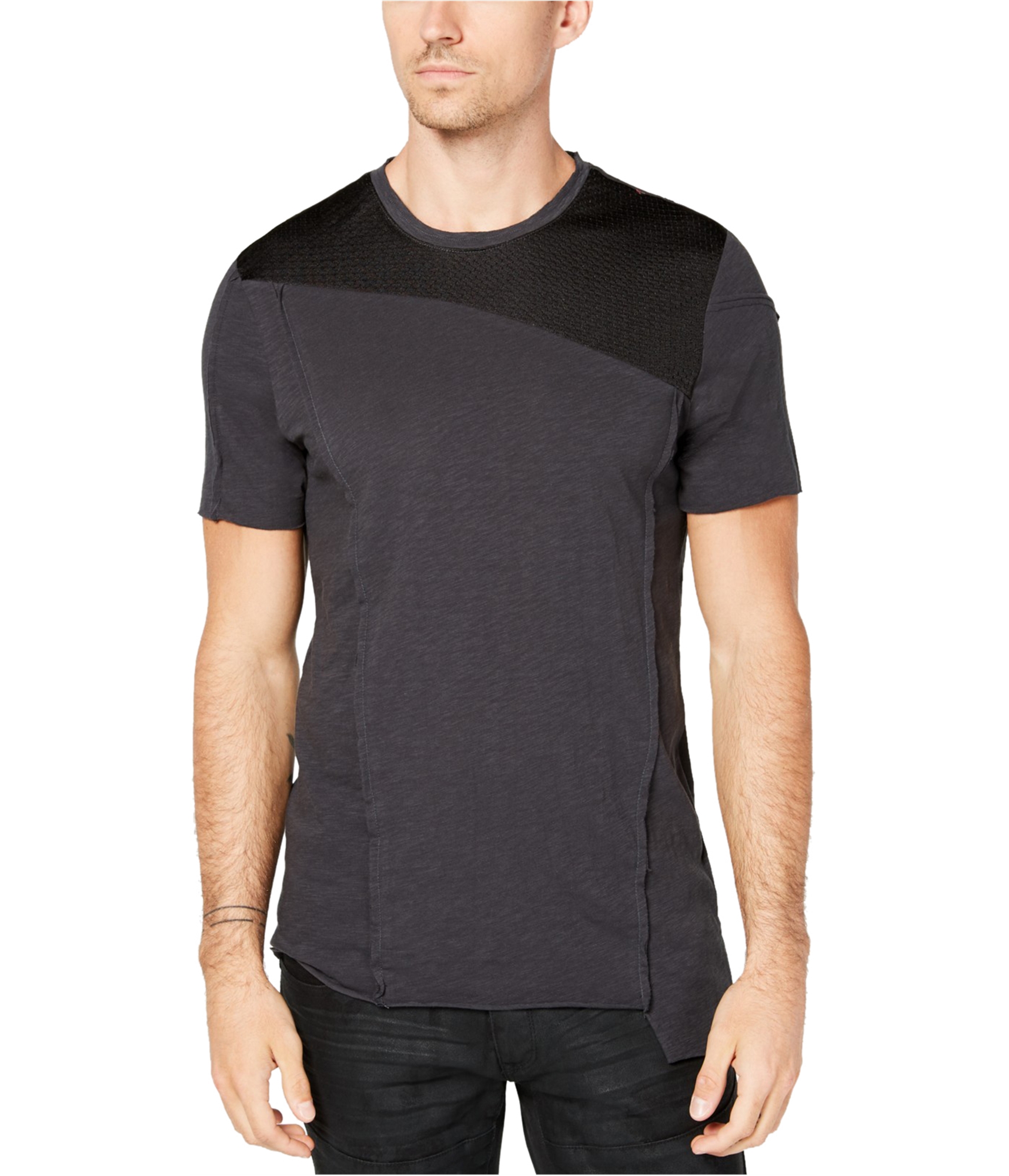 I.N.C Mens Marled Knit Basic T-Shirt
