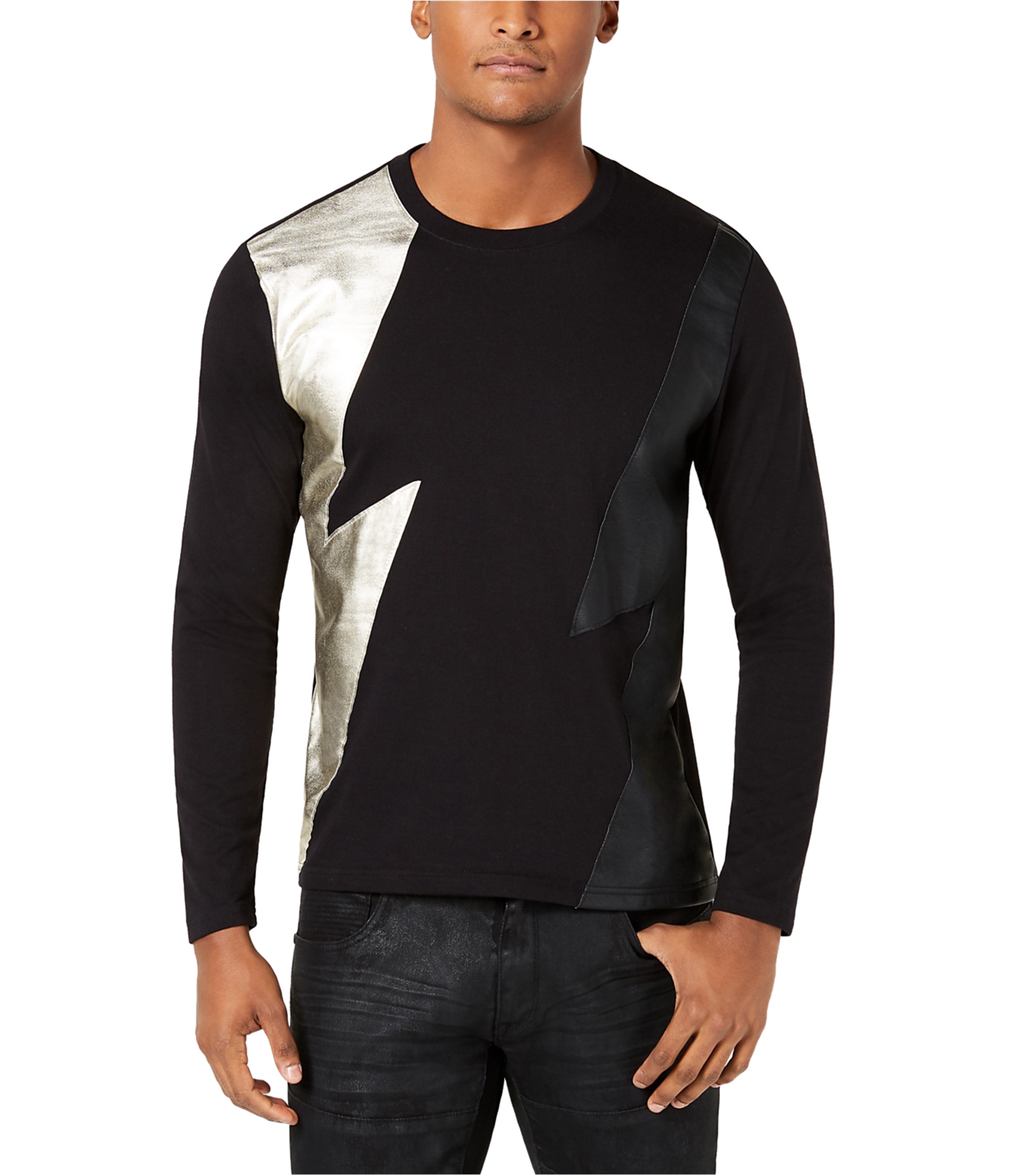 I.N.C Mens Lightning Basic T-Shirt