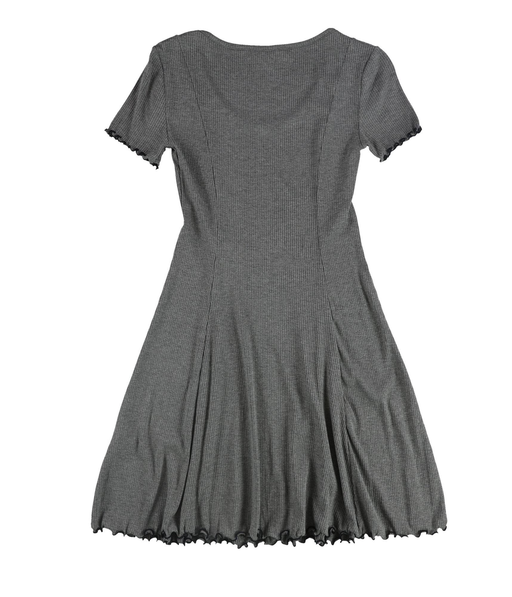 bar III Womens Ribbed Fit & Flare Dress