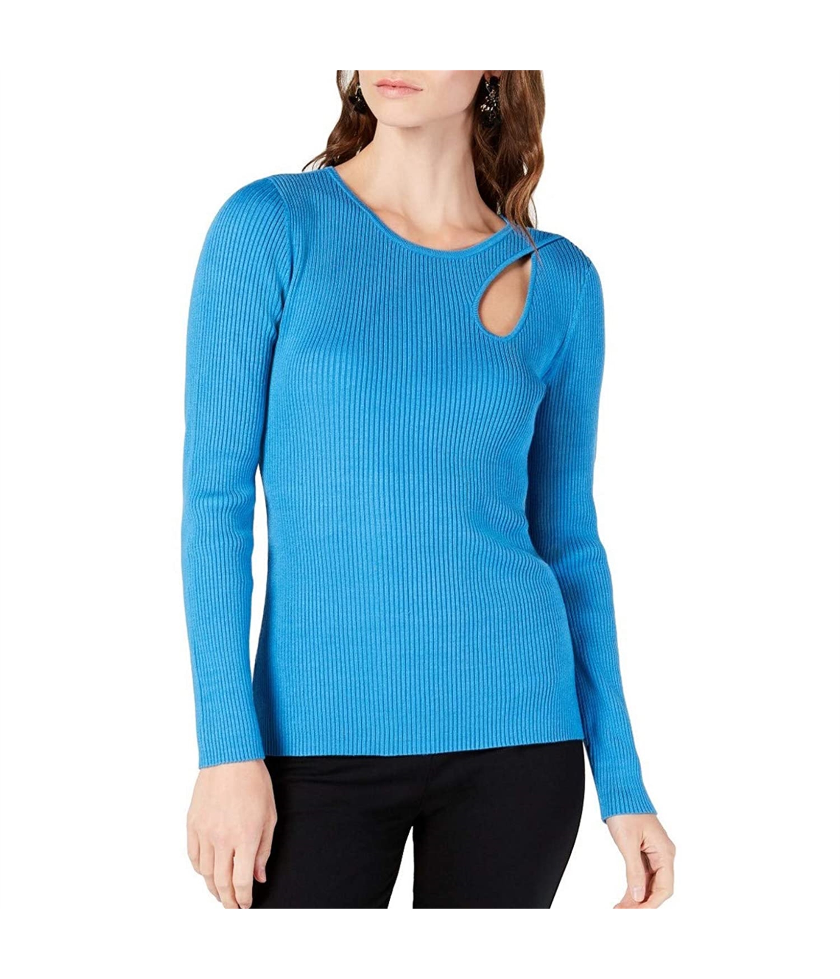 I.N.C Womens Teardrop Cutout Pullover Sweater - Picture 2 of 10