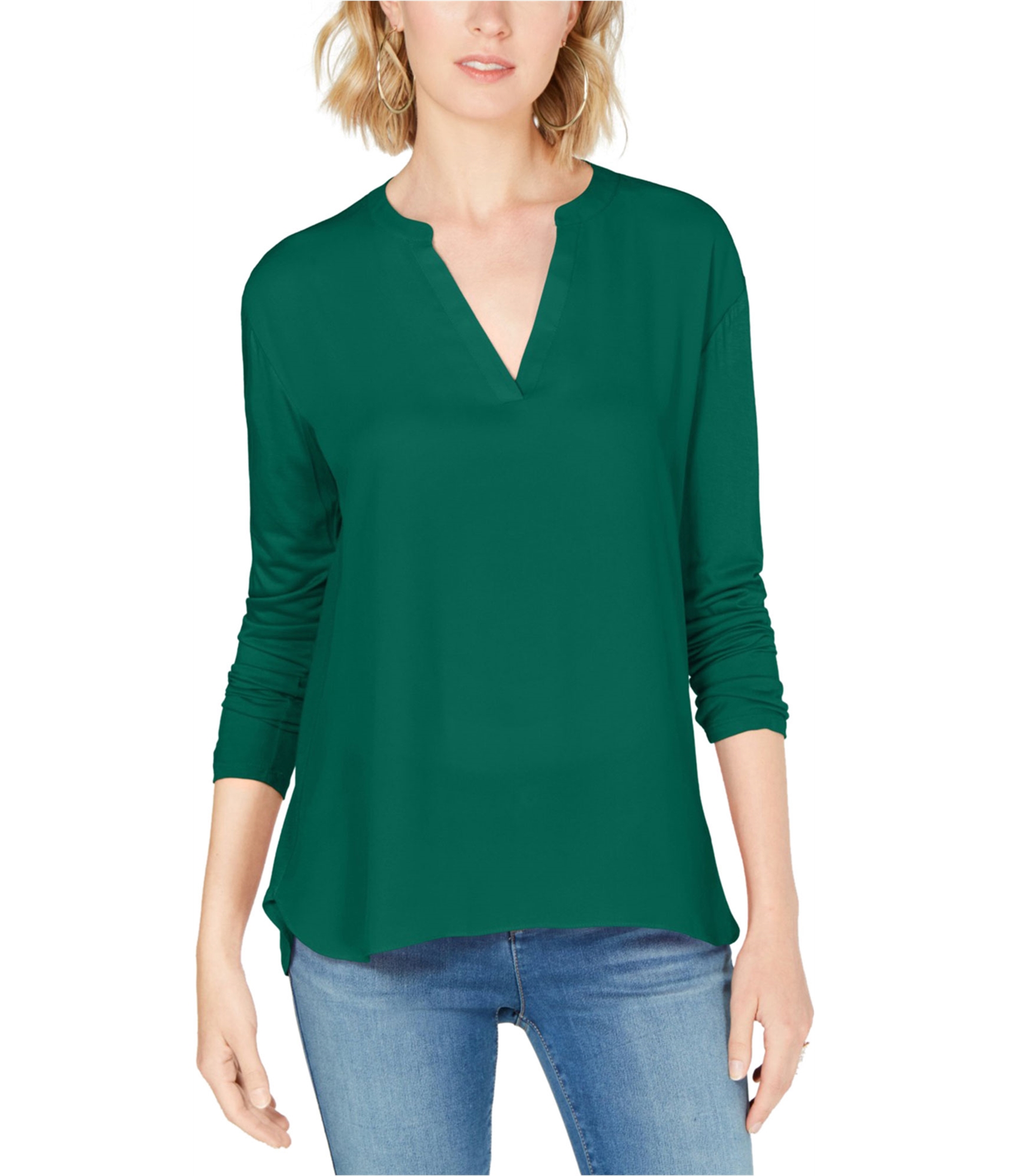 I.N.C Womens Split Neck Shell Blouse