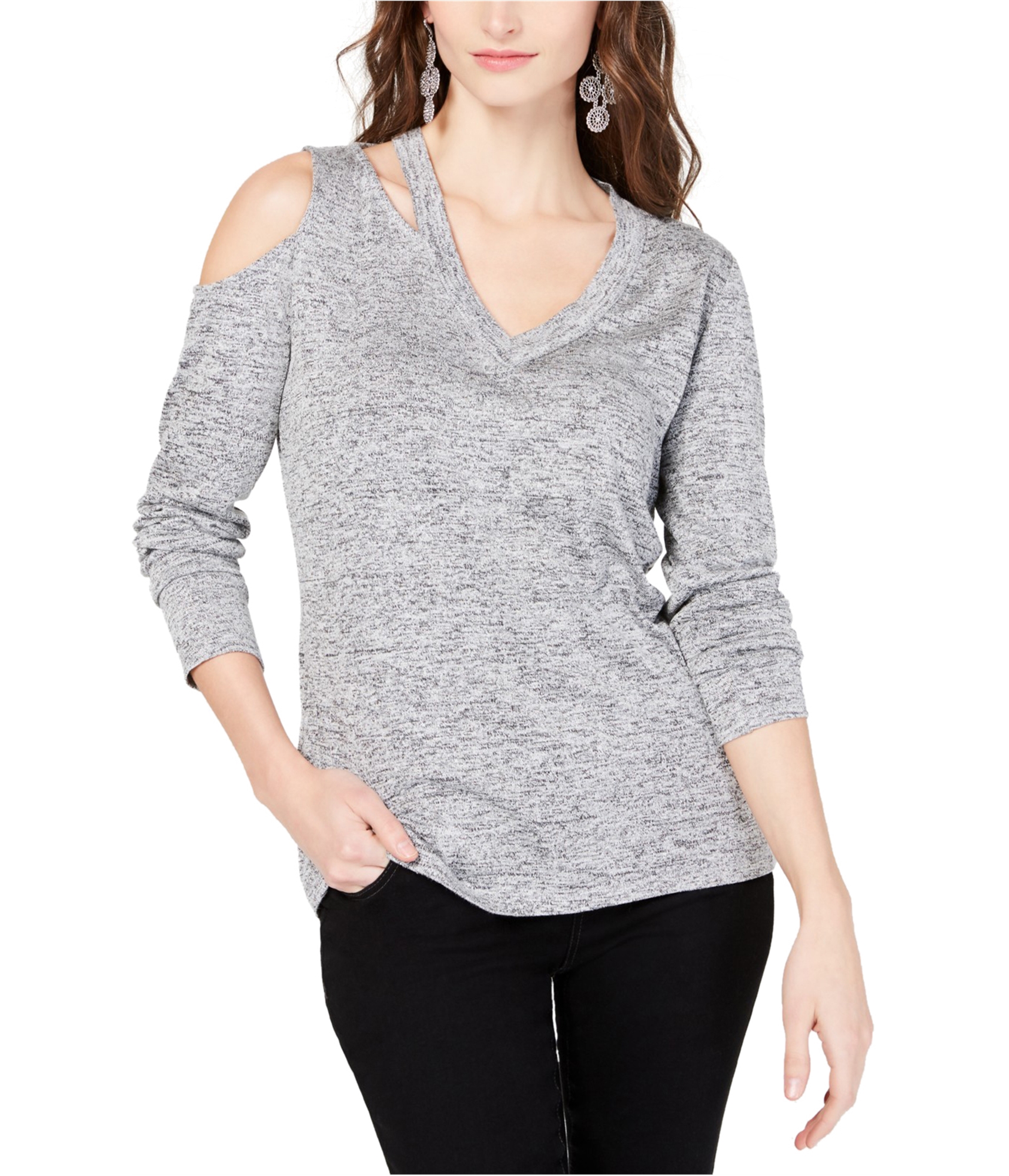 I.N.C Damen Cold Shoulder Bluse mit Cutout - Bild 2 von 2