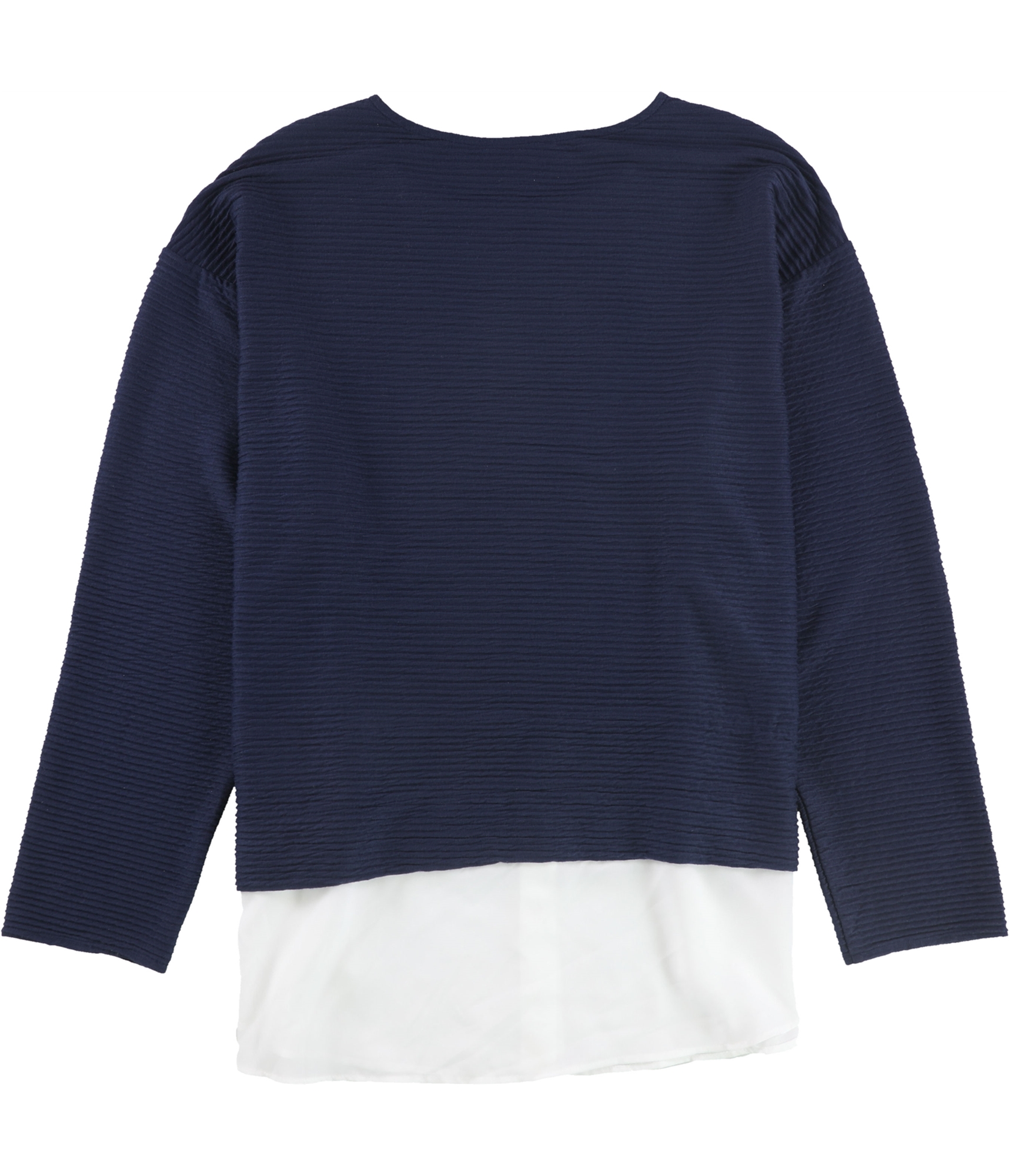 Alfani Womens Layered-Look Colorblocked Pullover Blouse - Picture 3 of 4