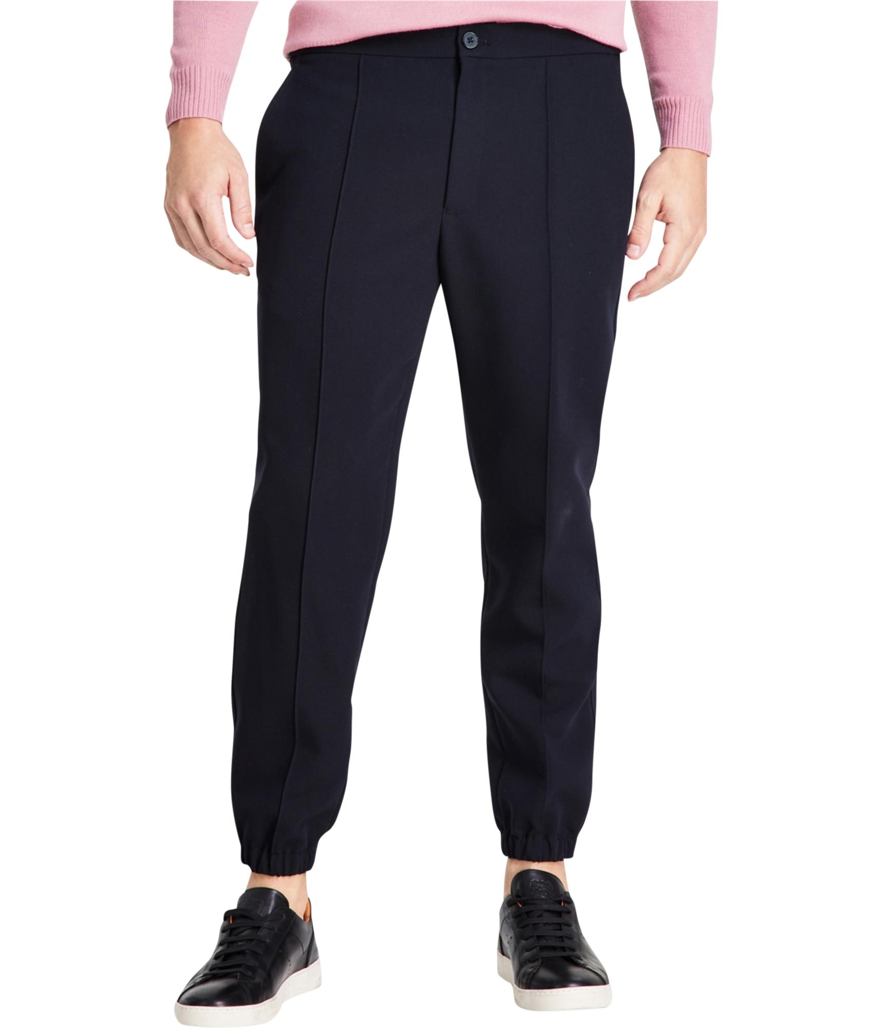 Alfani Mens Stretch Pleated Casual Jogger Pants