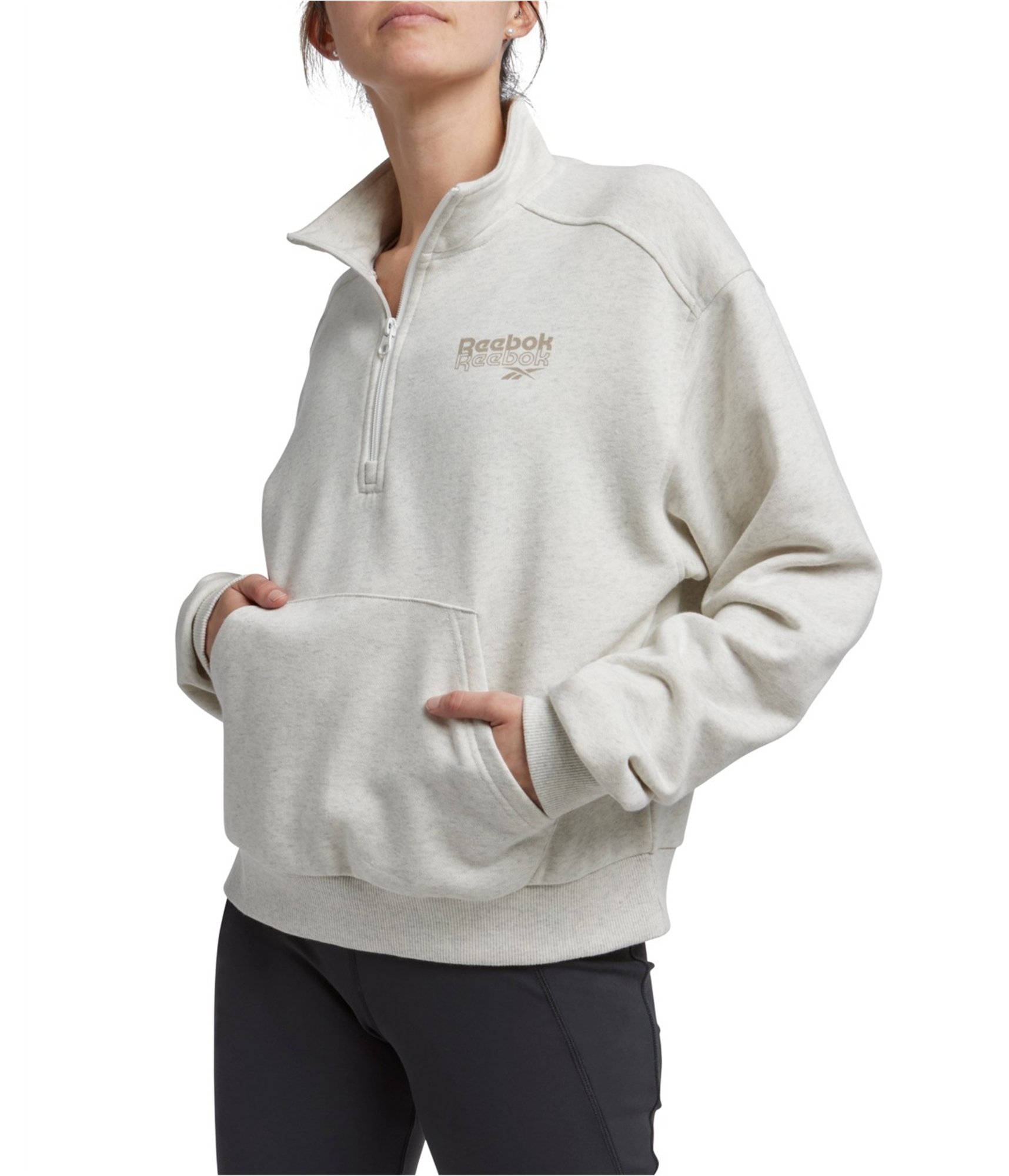 Sudadera informal Reebok para mujer, beige, X-grande - Imagen 1 de 1