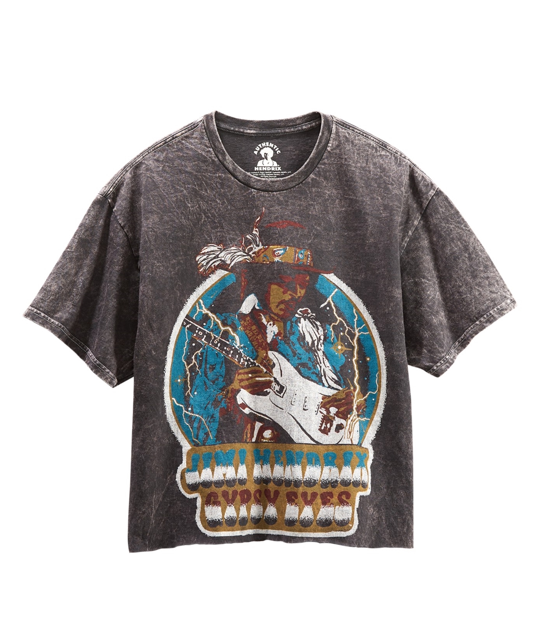 Camiseta gráfica recortada Jimi Hendrix de comida chatarra para mujer - Imagen 5 de 31