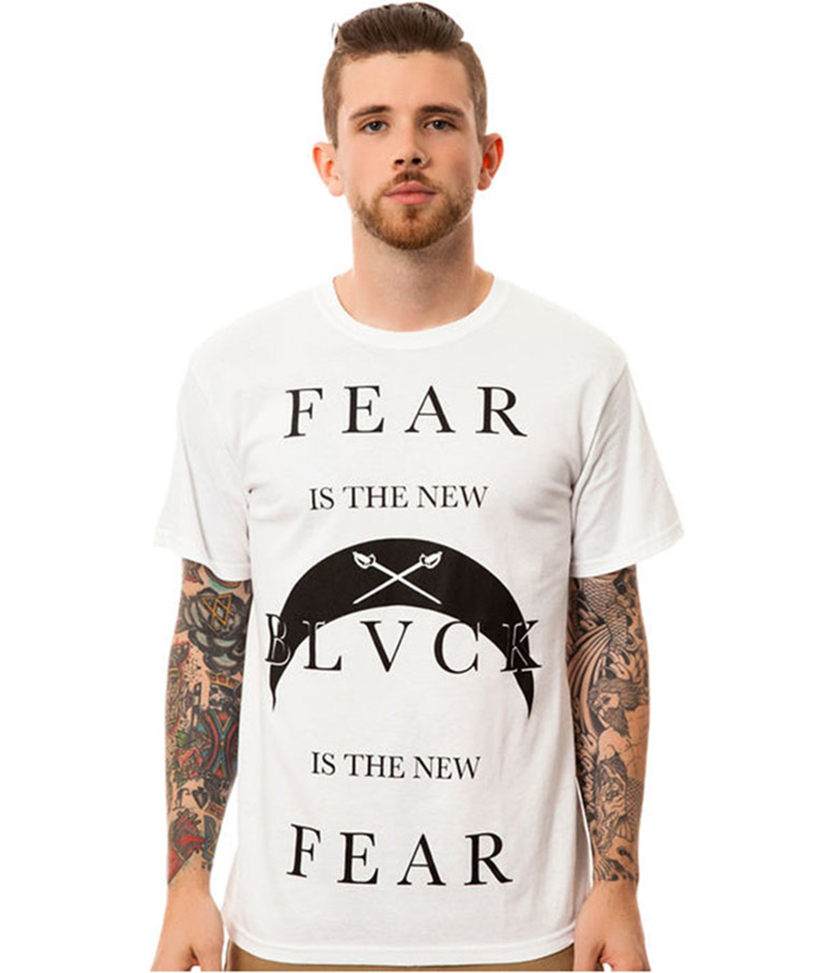 Черная мужская футболка The Fear - черная футболка с графическим рисунком 4390₽