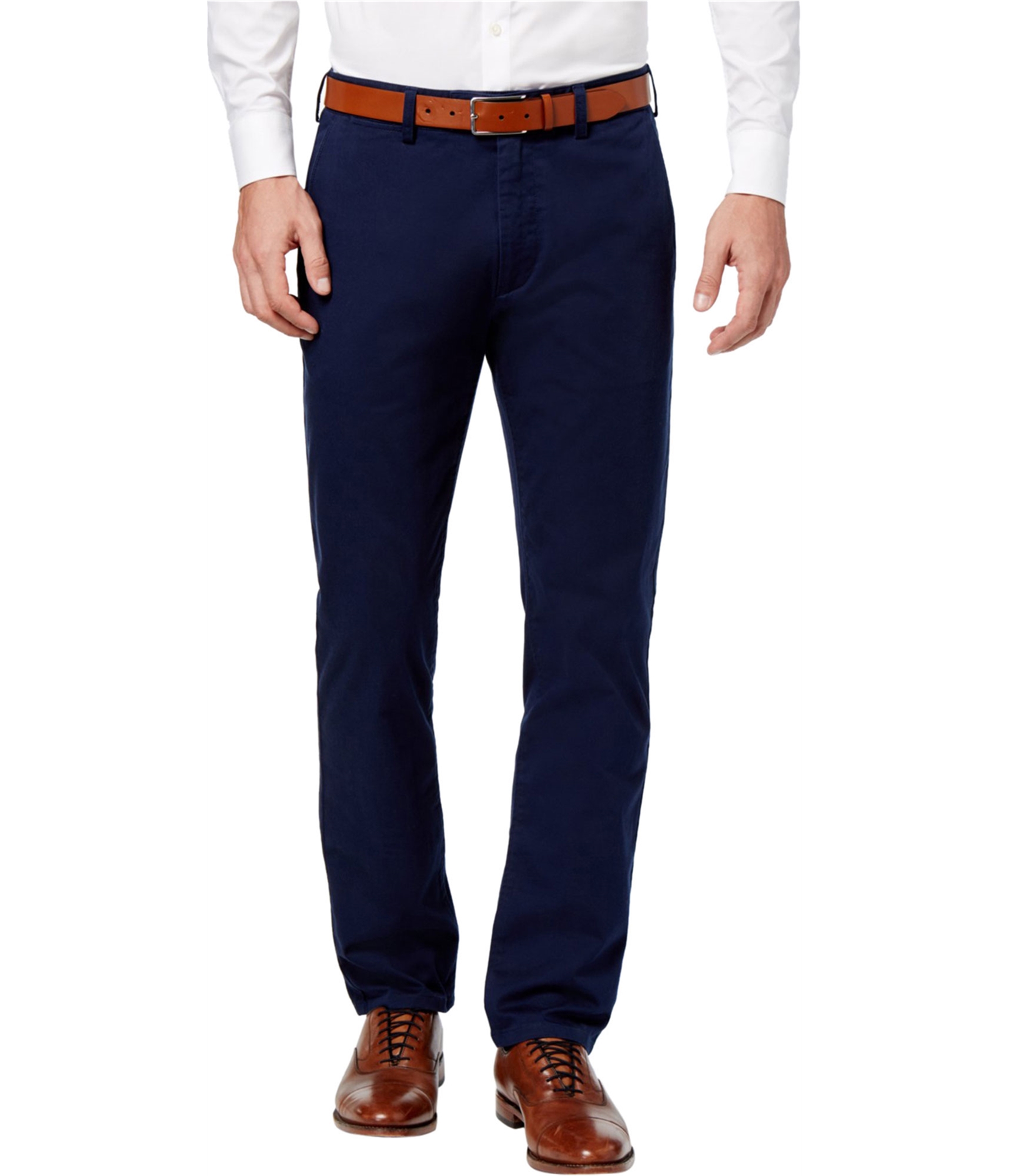 Мужские стрейчевые повседневные брюки-чино цвета хаки от Daniel Hechter