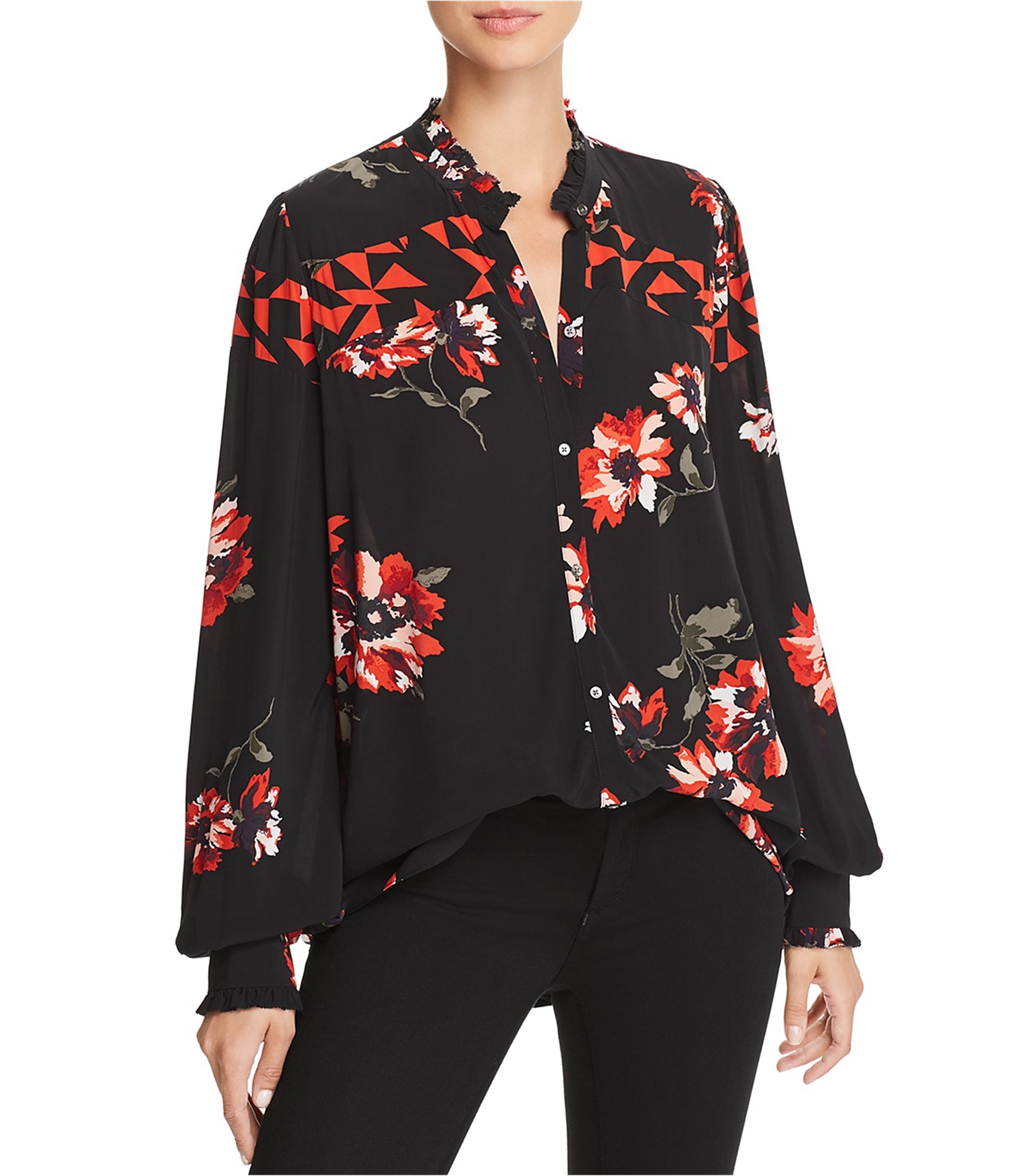 Joe's Womens Romia Floral Button Up Shirt - Picture 2 of 3