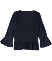 bar III Womens Ruffled Knit Blouse, view 2
