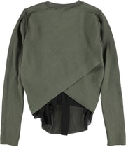 bar III Womens Chiffon Trimmed Knit Sweater in Green, view 4