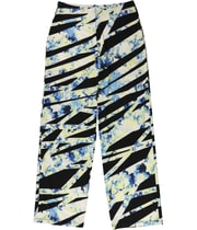 Alfani Womens Printed Wide Leg Casual Pants in Black