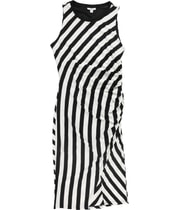 bar III Womens Striped Sheath Dress in Black