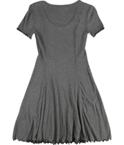 bar III Womens Ribbed Fit & Flare Dress in Gray, image 2 of 2
