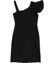 bar III Womens Ruffle Bodycon Asymmetrical Dress, view 2