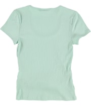 bar III Womens Belted Knit Blouse in Green, view 2