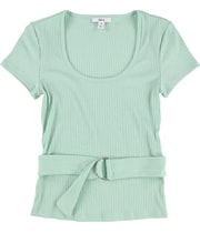 bar III Womens Belted Knit Blouse