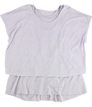 Ideology Womens Layered Snake Print Graphic T-Shirt in Lavender
