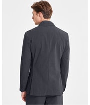 Alfani Mens Breathable Airflow Two Button Blazer Jacket in Dark Gray, image 4 of 5